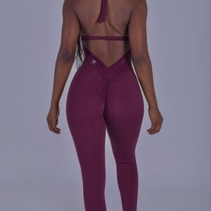 Elegant Burgundy Jumpsuit